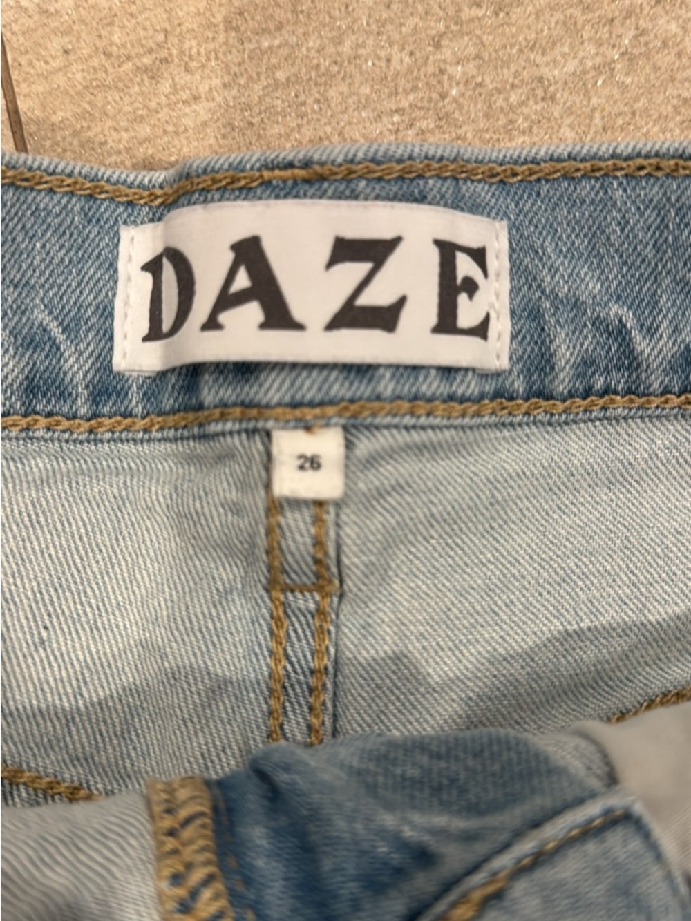 DAZE Light Wash Denim Jeans - Light Blue